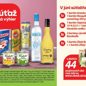 CBA súťaž 6/2026 - Výherná listina